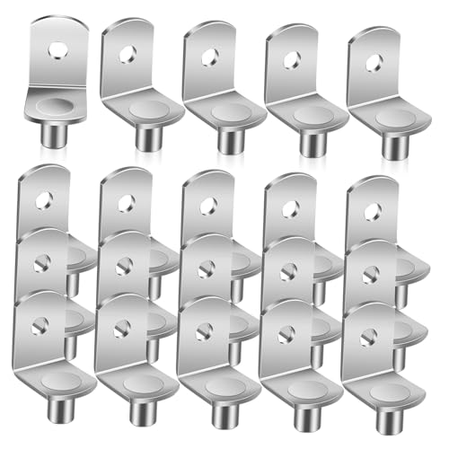 SEWOART 20 Stück Teiliges Regalstütz Pins Förmige Regalhalterung Metall Einsetzbare Schrankbodenhalter für Bücherregale und Schränke Robust und Langlebig von SEWOART