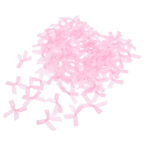 SEWOART 200 Stück Kleine Pinke Satin-schleifen Vorgebunden für DIY Bastelprojekte Geschenkverpackung Hochzeitsdekoration Stabile Polyester-schleifchen für Kreative Handarbeit von SEWOART