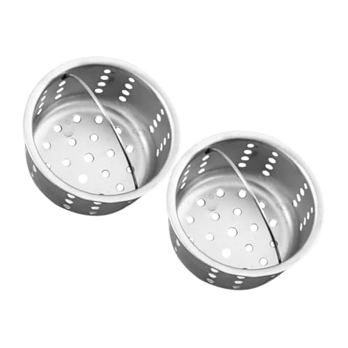 SEWOART 2st Poolfilter Abflusssiebkorb Für Küchenspüle Spülkorbsieb Abflusssieb Für Badezimmerwaschbecken Filterkorb Siebkorb Für Spülbecken Mini-ablaufkorb Rostfreier Stahl Silver von SEWOART
