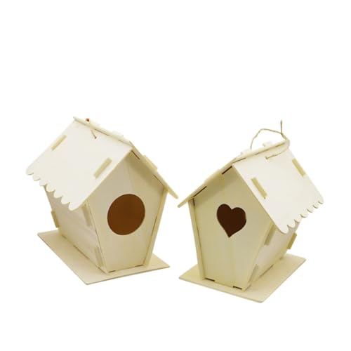 SEWOART 2Stück Holz Vogelhaus Dekoration Hängendes Vogelnest aus Massivem Holz für Garten Balkon Heim Nistplatz Deko für DIY Mikrolandschaften und Fotorequisiten SEWOART 2Stück Holz Vogelhaus Dekoration Hängendes Vogelnest aus Massivem Holz für Garten Balkon Heim Nistplatz Deko für DIY Mikrolandschaften und Fotorequisiten von SEWOART