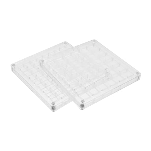 SEWOART 2stücke Muschel-aufbewahrungsbox Mit Transparentem Material Muschel-präsentationsrahmen Mit Fächern Mit Rastern Für Schmuck Und Nagelzubehör von SEWOART