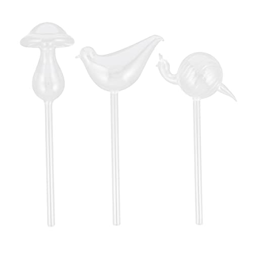SEWOART Automatische Bewässerungsspikes Aus Glas 3stücke Satz Mit Tropfsprinkler Für Topfpflanzen Robust Und Sichtbarer Wasserstand von SEWOART