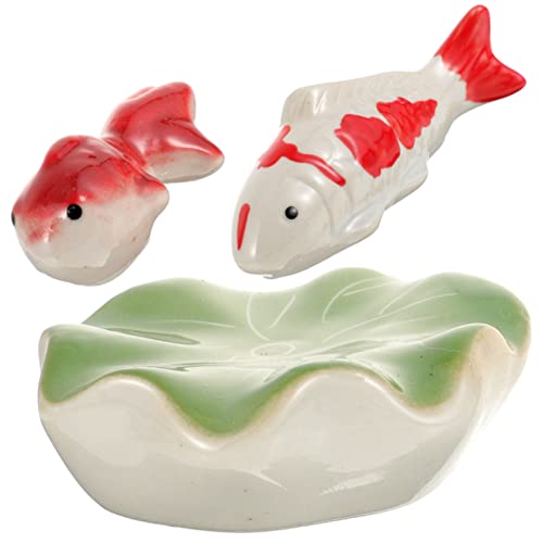 SEWOART 3 Stück Keramik Kugel Aquarium Dekoration Schwimmende Fischfiguren für Fischbecken Handbemalt Leicht Glatte Oberfläche Schonend für Fische als Miniteich Ornament und von SEWOART