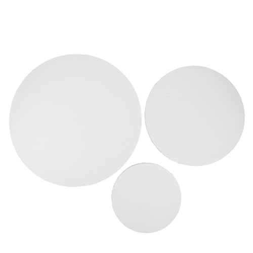 SEWOART 3 Stück Runde Baumwoll-leinwand Keilrahmen Feinstruktur Malgrund Künstlerbedarf Blanko Zeichnung Canvas Boards für Professionelle Öl Acrylmalerei von SEWOART