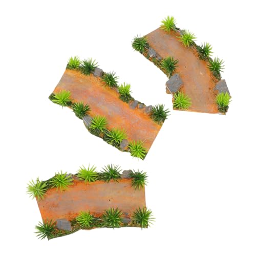 SEWOART 3 Stück Teiliges Mini Gartenweg aus Resin Gebogene Steinpfade für Aquarium Dekoration Fairy Garden Pfad für Mikro-landschaften Interaktive Fischbecken von SEWOART