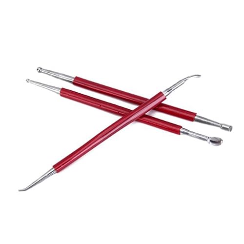 SEWOART 3 Teiliges Töpfer Ton Werkzeug Metall Töpfer Werkzeug Töpfer Werkzeuge Wachs Schnitz Ton Bildhauer Set Rot von SEWOART