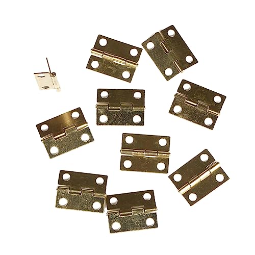 SEWOART 30Stücke Mini Schrank Schubladenscharnier Goldene Halbscharniere für Schmuckschatullen Modellbau und Bastelprojekte von SEWOART
