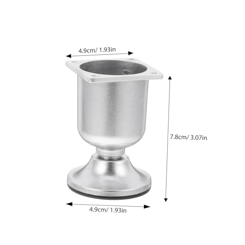 SEWOART 4 Stück Aluminiumlegierung Möbelfüße Oval Stabil Belastbar Sofabeine für Sofa Schrank Tisch Einfache Montage Elegante Form Wohnzimmer Möbel Beine von SEWOART