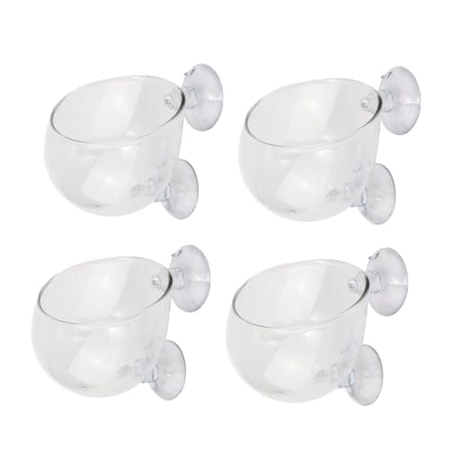 SEWOART 4 Stück Aquarienpflanzen Töpfe mit Saugnäpfen Transparente Pflanzgefäße für Wasserpflanzen für Aquarien und Aquascaping mit Belüftung für von SEWOART