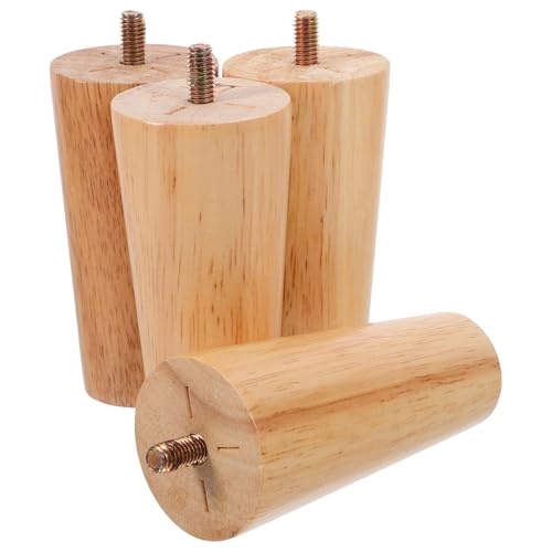 SEWOART 4 Stück Ersatzmöbelfüße Massivem Holz Teiliges Set für Sofa Schrank Bett und Stuhl Einfache Montage Design Robuste Holzkonstruktion von SEWOART