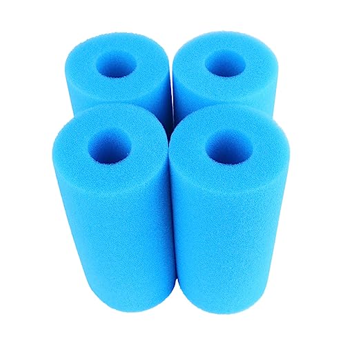 SEWOART 4 Stück Filterschwammsäule Poolfilter Vorfilter-schwammzylinder Filtereinlassschwamm Schwammfilter Aquariumschwamm Filter Blau von SEWOART