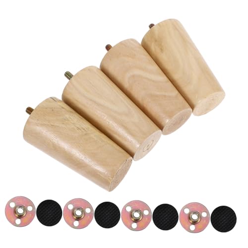 SEWOART 4 Stück Holz Möbel Beine für DIY Projekte Tapered Füße für Sofas Betten Couchtische Stabil und Langlebig Kompatibel mit Verschiedenen Möbeltypen für Moderne Inneneinrichtungen von SEWOART
