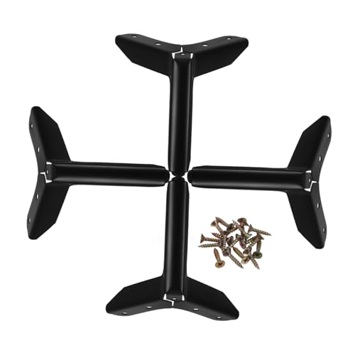 SEWOART 4 Stück Möbelbeine Schwarz Verstellbare Beine für Sofas Schränke Nachttische und Tische Montagewerkzeug rutschfeste Gummipads Design SEWOART 4 Stück Möbelbeine Schwarz Verstellbare Beine für Sofas Schränke Nachttische und Tische Montagewerkzeug rutschfeste Gummipads Design von SEWOART