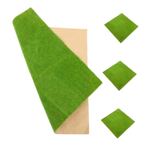SEWOART 4 Stück Teiliges Künstlicher Rasenteppich Realistische Modellbau Grasmatten Leichtes für DIY Sandtisch und Architektur Pflegeleicht Vielseitig für Miniaturlandschaften von SEWOART
