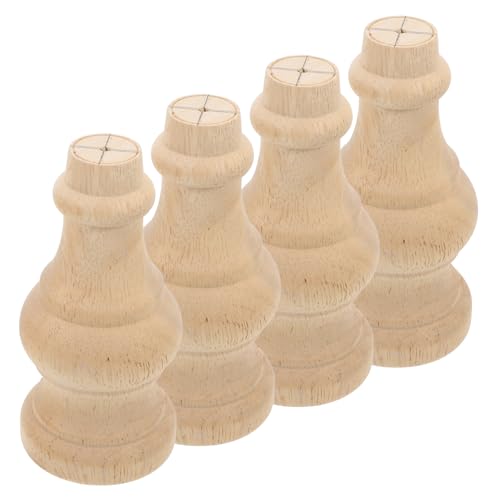 SEWOART 4 Stück Unlackierte Holz Möbelbeine Ersatzfüße für Sofa Schrank und Tisch Robuste Konstruktion Einfache Montage für Vintage Möbel SEWOART 4 Stück Unlackierte Holz Möbelbeine Ersatzfüße für Sofa Schrank und Tisch Robuste Konstruktion Einfache Montage für Vintage Möbel von SEWOART
