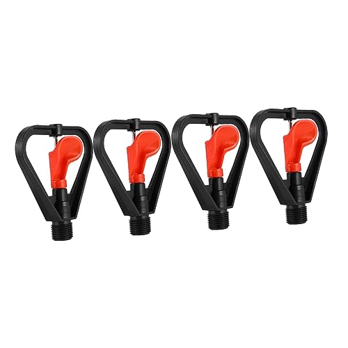 SEWOART 4stücke Rotierender Gartenbewässerung Sprühkopf Automatischer Wassersprinkler Für Rasen Und Garten Praktische Sprühdüse Aus Robustem Kunststoff Installieren Entfernen von SEWOART