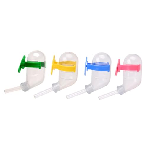 SEWOART 4Stücke Teilige Leck Wasserschalen für Hamster Auslaufsichere Trinkschalen mit Spritzwassergeschützten Designs für Kleintiere und Haustierbedarf Verschiedene von SEWOART