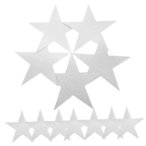 SEWOART 50 Blatt Teiliges Silberne Doppelseitige Glitzer Ausschnitte für Bastelarbeiten Scrapbook Dekorationen und DIY Party Wandgestaltung Vielseitig Verwendbar für Klassenzimmer und von SEWOART