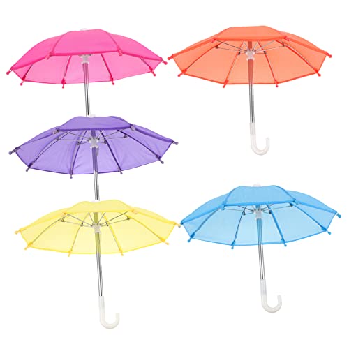 SEWOART 5Stücke Mini Puppenschirm Teiliges Zubehör für Mini Häuser Entzückende Dekorative Regenschirme und Perfektes Modell für DIY Projekte von SEWOART