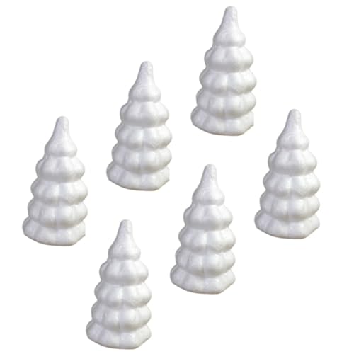 SEWOART 6 Stück DIY Weihnachtsbaum Türme Unvollendete Bastelornamente für Kreative Weihnachtsdekorationen und Bastelprojekte von SEWOART