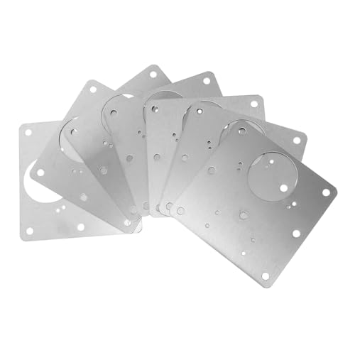 SEWOART 6 Stück Edelstahl Scharnier Reparaturplatten für Schranktüren Langlebige Befestigungsplatten zur Scharniere Reparatur Einfaches Montageset für Küchenschränke und Möbel von SEWOART