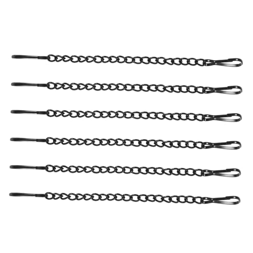 SEWOART 6 Stück Schwarze Metall Ketten für Türschilder und Brandschutzanzeigen Robuste Aufhängung für und Außenanwendungen Installieren Elegantes Design Vielseitig Einsetzbar von SEWOART