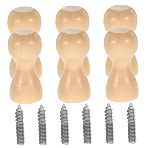 SEWOART 6 Stück Teiliges Holzkleiderhaken mit Schraubbefestigung Minimalistisches Wandgarderoben Mäntel Hüte Handtücher Platzsparende Türhaken für Flur und Eingangsbereich SEWOART 6 Stück Teiliges Holzkleiderhaken mit Schraubbefestigung Minimalistisches Wandgarderoben Mäntel Hüte Handtücher Platzsparende Türhaken für Flur und Eingangsbereich von SEWOART