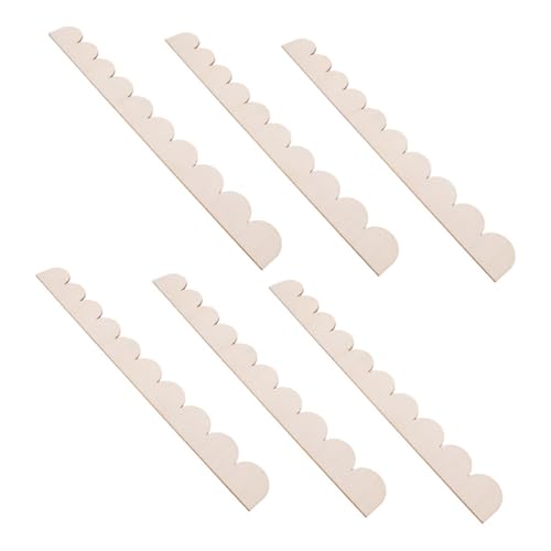 SEWOART 6 Stück Teiliges Unbehandelte Holzleisten mit Gewelltem Rand Scalloped Edge Trim für Diy Heimdekoration Dekorative Holzleisten für Wände Schränke Regale und Türen Vielseitig von SEWOART