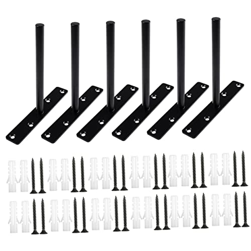 SEWOART 6 Stück Unsichtbare Regalträger Regalhalterung für Wandmontage Robuste Stahlkonstruktion für Floating Shelves Einfache Installation von SEWOART