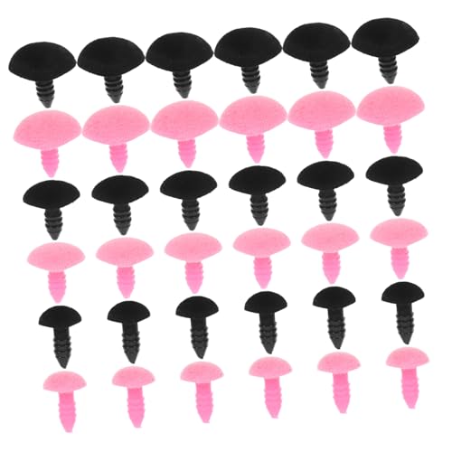 SEWOART 60 Stück Teiliges Flocking Doll Noses mit Integriertem Wascher Dreieckige Sicherheitsnase aus Kunststoff Langlebig und Realistisch für DIY Stofftiere Puppen Häkeltiere und von SEWOART