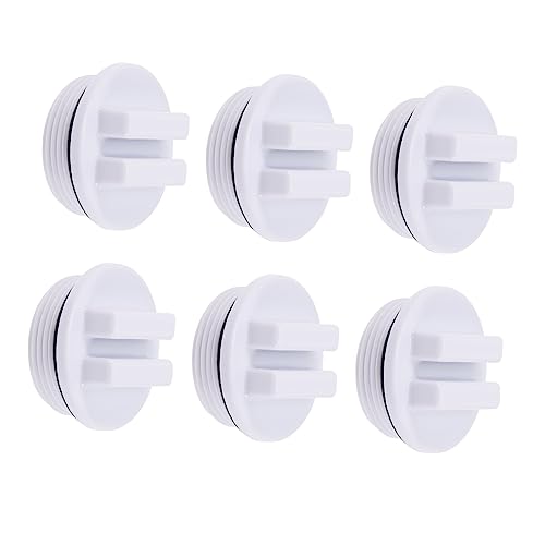 SEWOART 6Stücke Gewindeverbindung für Poolüberwinterung Wasserdichter Abflussstopfen mit O Ringen für Einfache Installation und Langlebige Nutzung Spa von SEWOART