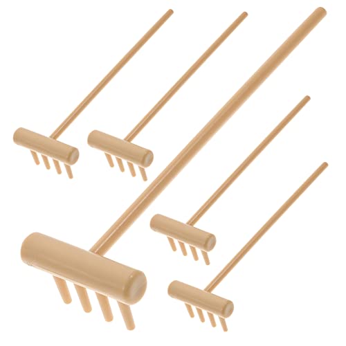 SEWOART 6stücke Teiliges Zen Rechen Set Miniatur Gartenwerkzeuge Für DIY Und Dekoration Für Schreibtisch Wohnzimmer Und Büro von SEWOART