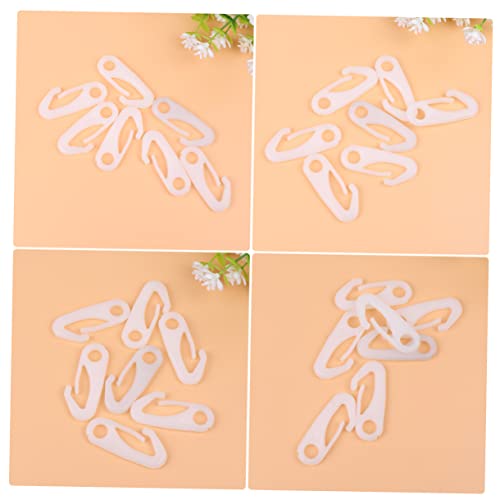 SEWOART 8 Stück Teiliges Nylon Flaggenmast Zubehör Wetterfeste UV Beständige Schnapphaken Kompatibel mit Halyards Geräuscharm Langlebige Weiße PP Haken für Outdoor Flaggenbefestigung von SEWOART