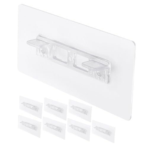SEWOART 8 Stück Teiliges Selbstklebendes Regalträger Verlängerter und Verstärkter Shelf Support Peg Werkzeugfreie Montage Transparente Einlegebodenhalter für Kleiderschränke Bücherregale von SEWOART