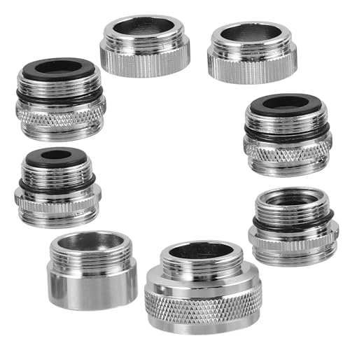 SEWOART 8Stücke Teiliges Wasserhahnadapter Set für Küchen und Badarmaturen Vielseitige Adapter für Verschiedene Wasserhahngrößen Langlebig und Sicher Anwendung von SEWOART