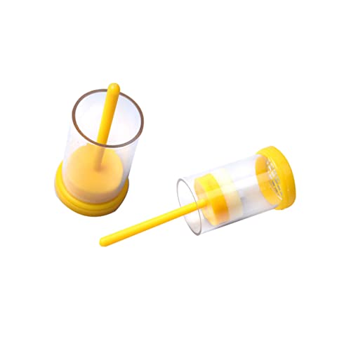 SEWOART Bienenkönigin Markierflasche mit Langem Kolben Kunststoff Imkereibedarf Bienenzucht Zubehör Gelb Einfach zu Bedienen zur Sicheren Königinnenmarkierung von SEWOART