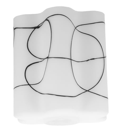 SEWOART Blumenförmiger Mattierter Glas-lampenschirm Pendelleuchte Lampenzubehör Lichtdurchlässiger Eleganter Lampenschirm für Schlafzimmer Büro und Wohnraum Warmes Licht Robustes Design von SEWOART