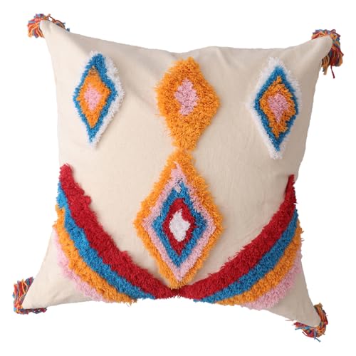 SEWOART Bohemian Kissenbezug Bunte Stickerei Dekorativer Kissenbezug Farbenfroher Sofakissenbezug Stilvoll für Wohnzimmer Schlafzimmer SEWOART Bohemian Kissenbezug Bunte Stickerei Dekorativer Kissenbezug Farbenfroher Sofakissenbezug Stilvoll für Wohnzimmer Schlafzimmer von SEWOART