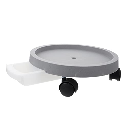 SEWOART Bonsai Pflanzuntersetzer mit Universalrollen Bewegliches Wasserdichtes Pflanztablett mit Bremse Runder Grauer Blumentopfroller Stabiler Pflanzenroller für Innen und Außen SEWOART Bonsai Pflanzuntersetzer mit Universalrollen Bewegliches Wasserdichtes Pflanztablett mit Bremse Runder Grauer Blumentopfroller Stabiler Pflanzenroller für Innen und Außen von SEWOART