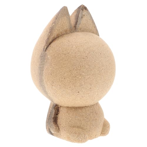 SEWOART DIY Holz Katzenornament Weißer Unvollendetes Holzdekor Kleines Katzenmodell für Schreibtischdekoration als für Katzenliebhaber und DIY Fans Robust und Sicher für Zuhause und Büro von SEWOART