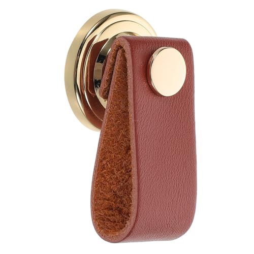 SEWOART Dekorativer Schrankgriff aus Kunstleder Einloch Ziehgriff für Kleiderschrank Schuhschrank Vintage Stil Eleganter Möbelgriff in Hellbraun für Kommode Schublade SEWOART Dekorativer Schrankgriff aus Kunstleder Einloch Ziehgriff für Kleiderschrank Schuhschrank Vintage Stil Eleganter Möbelgriff in Hellbraun für Kommode Schublade von SEWOART