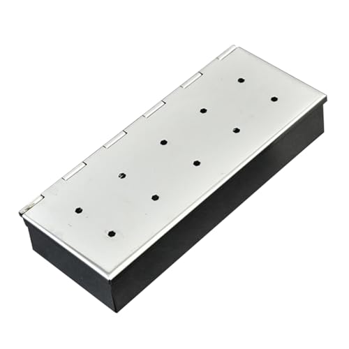 SEWOART Edelstahl Bbq Räucherbox mit Großem Fassungsvermögen Langlebig und Leicht zu Reinigen Tragbar für Outdoor Grillen für Holzchips Picknick Camping und Party von SEWOART