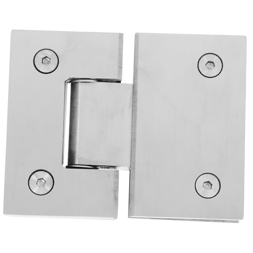 SEWOART Edelstahl Duschglas Scharnier Gebürstet Glas Clamp für Rahmenlose Bad Duschtür Robust Langlebig Geräuscharm Sicherer Halt Heavy Duty Befestigung von SEWOART