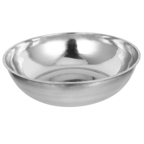 SEWOART Edelstahlschüssel Flach Für Küche Gemüsewaschen Salat Servieren Verdickt Stahlwaschbecken Rührschüssel Große Spülbecken Kochen Backen von SEWOART