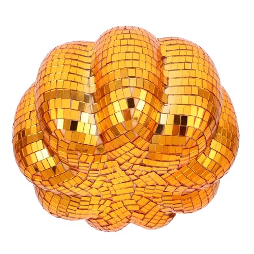 SEWOART Glas-deko-spiegelkürbis mit Disco-erscheinung Künstlicher Glitzernder Kürbis für Herbst Erntedekoration Reflektierendes Pumpkin Ornament für Halloween und Thanksgiving SEWOART Glas-deko-spiegelkürbis mit Disco-erscheinung Künstlicher Glitzernder Kürbis für Herbst Erntedekoration Reflektierendes Pumpkin Ornament für Halloween und Thanksgiving von SEWOART