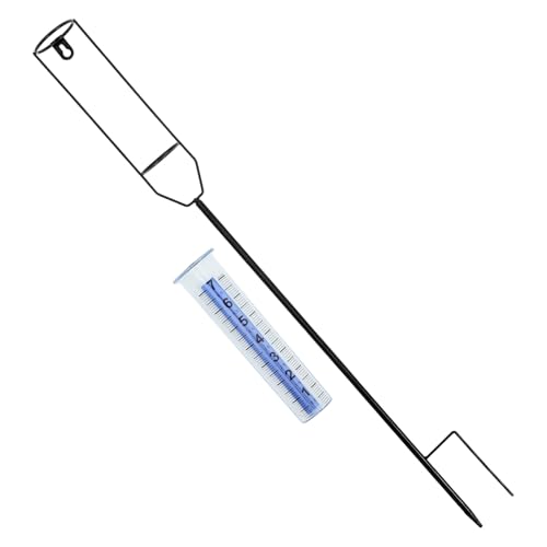 SEWOART Großes Regenmessgerät mit Deutlicher Anzeige Wetterfester Gartenniederschlagsmesser Frostsicherer Außenbereich Regenmesser mit Metallgestell für Garten und Wiederverwendbar von SEWOART