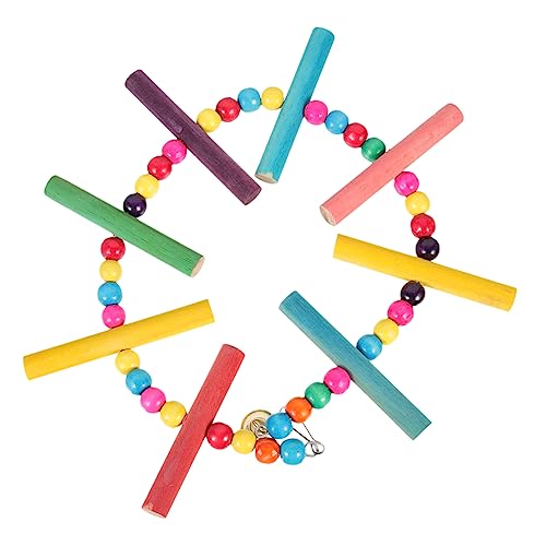 SEWOART Hängende Vogelleiter für Papageien Bunte Balance Spielzeugleiter aus Hochwertigem Holz für Käfige für Wellensittiche und Vögel von SEWOART