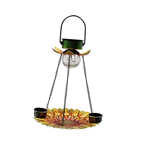 SEWOART Hängender Vogelfutterspender Solarbetriebene Dekorative Gartenlaterne im Sonnenblumen Design für Vogelbeobachtung und Fütterung Einfache Installation für Außenbereiche SEWOART Hängender Vogelfutterspender Solarbetriebene Dekorative Gartenlaterne im Sonnenblumen Design für Vogelbeobachtung und Fütterung Einfache Installation für Außenbereiche von SEWOART
