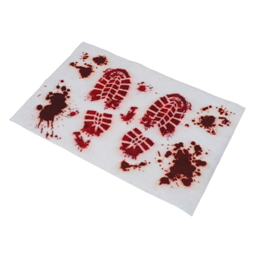 SEWOART Halloween Teppich Rutschfester Bodenmatte mit Gruseligem Rot-Motiv Vielseitiger Innenbereichteppich für Wohnzimmer Schlafzimmer und Eingangsbereich Weicher und Strapazierfähiger von SEWOART