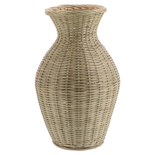 SEWOART Handgefertigte Bambusvase Geflochtene Blumenvase für Trockenblumen Dekorativer Blumenhalter im Retro Stil für Zuhause Handwerkskunst SEWOART Handgefertigte Bambusvase Geflochtene Blumenvase für Trockenblumen Dekorativer Blumenhalter im Retro Stil für Zuhause Handwerkskunst von SEWOART